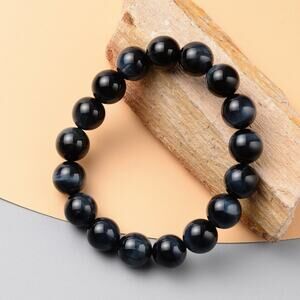 Genuine South African Tiger's Eye Bracelet - Blue